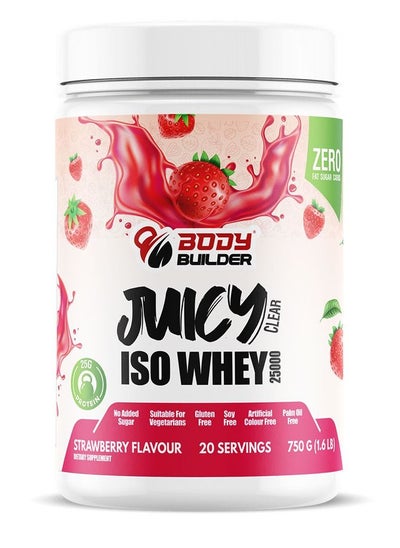 Buy Body Builder Clear Iso Whey, Muscle Recovery , Lean Muscle Growth, Rapid Absorption and Hydration, Strawberry Flavor, 1.6 Lbs in UAE