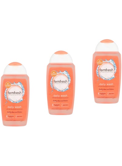 Buy Femfresh daily wash for sensitive areas, 250 ml 3 pieces in Saudi Arabia