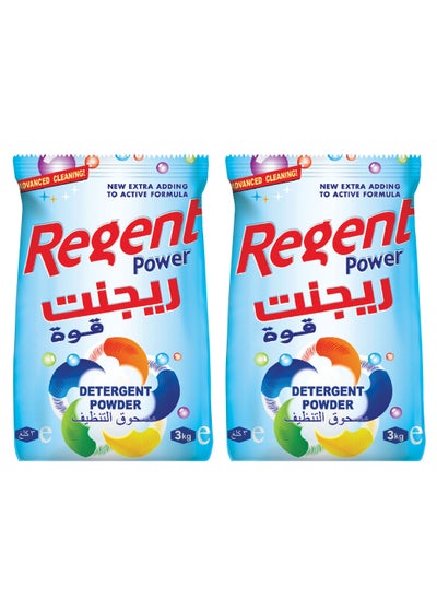 Buy Regent Power Detergent Powder 3Kg Pack Of 2 in UAE