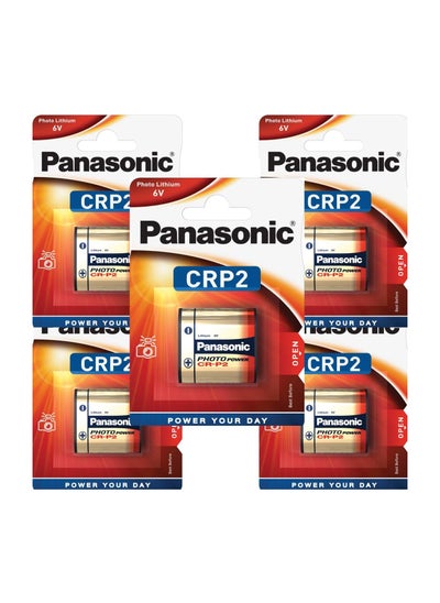 Buy Panasonic CR-P2 Lithium 6V Batteries - 5 Pieces in UAE