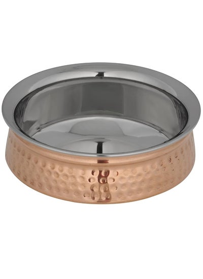 Buy Copper Handi Pot Silver/Copper 1000 ML / 20 CM in Saudi Arabia