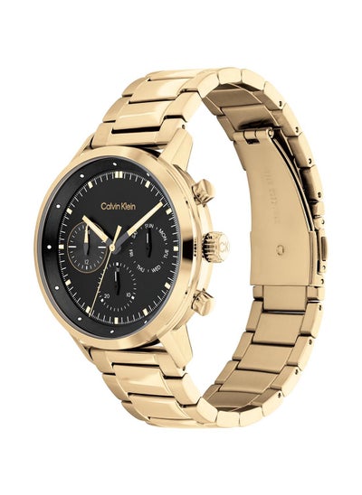 اشتري Analog Round Waterproof  Wrist Watch With Gold Strap 25200065 في السعودية