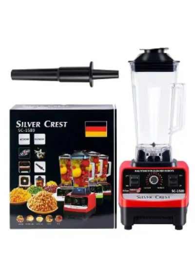 Buy 4500W Heavy Duty Commercial Grade Blender Multifunctional Juicer Mixer With Jar SC 1589 Dishwasher Safe, 6 Stainless Steel Blades Fruit Processor Grinder, Smoothie Maker And Ice Crusher in UAE