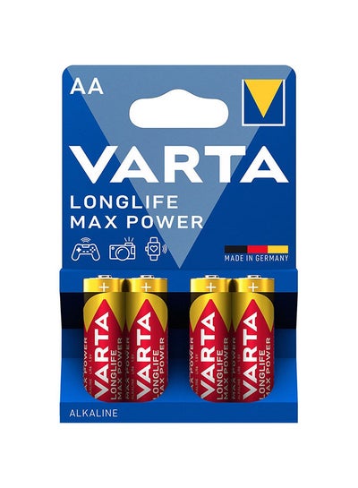 Buy Pack of 4 Longlife Max Power Mignon AA LR06 Batteries in Egypt