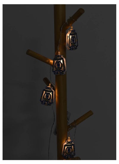 Buy Ramadan decorative lighting rope strip in the form of a lantern, 8 bulbs, battery operated in Saudi Arabia