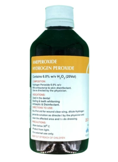 اشتري Ameperoxide Hydrogen Peroxide 6% Solution 200ml في الامارات