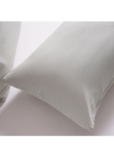 اشتري Conscious Eucacel 2-Piece Pillow Case Set 50X75Cm - Mercury في الامارات