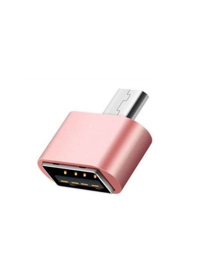Buy محول OTG من منفذ USB إلى منفذ ميكرو - وردي in Egypt