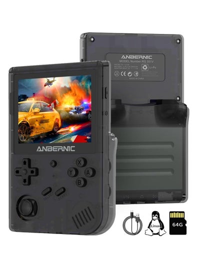 thumbnail interactive-video image 1 of RG351V Handheld Game Console - 3.5 Inch IPS Screen With 2521 Preloaded Retro Games 1 of 3