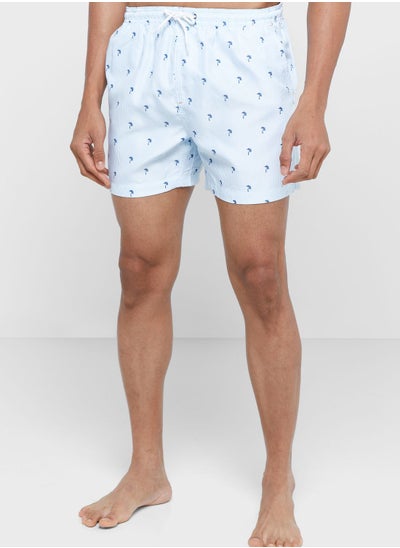 Buy Mens Palm Tree Print Swimshorts in UAE