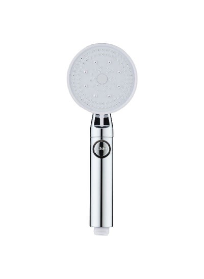 Buy Round High Pressure Handheld Shower with Ergonomic Handle Silver 9 cm DF2662 in Saudi Arabia