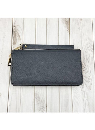 اشتري European And American Women's Portable Wallet Cross Pattern Wrist Bag 202 Long Men's And Women's Coin Purse Batch في السعودية