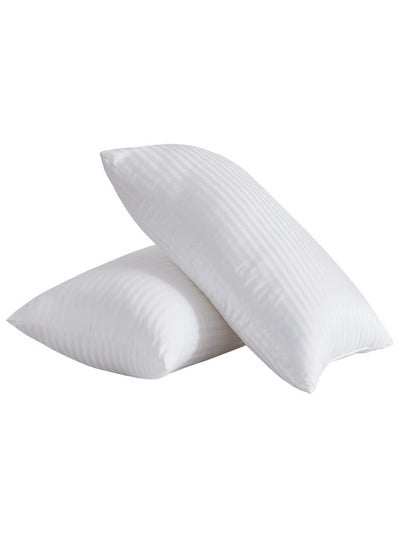 اشتري Bed Pillows for Sleeping Queen Size 2 Pack, Plush Gel Down Alternative Pillow with 100% Breathable Cotton Cover for Back, Stomach Sleepers في الامارات