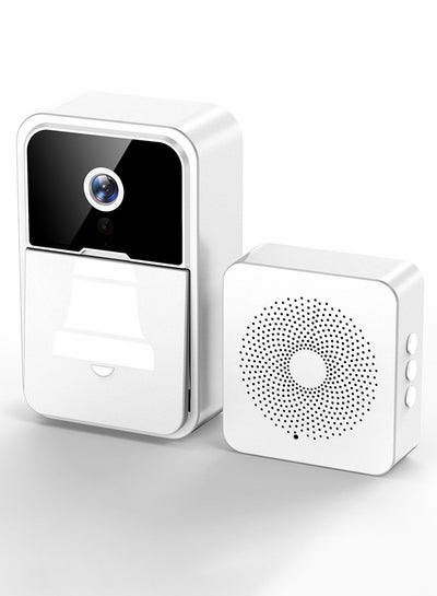Buy Smart Video Doorbell Lithium Battery Model Remote Video + Magic Voice Changing + HD Night Vision + Home App Sharing + Automatic Capture Cloud Playback White in Saudi Arabia