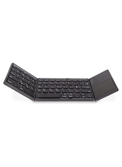 Buy eWINNER Three-fold wireless Bluetooth folding mini keyboard with touch pad for tablet mobile phone computer (black) in Egypt