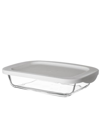 Buy Glass Oven Tray With Rectangular Lid 0.7 Litres in Saudi Arabia
