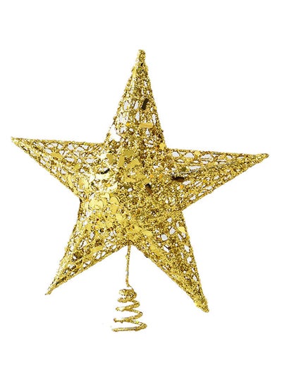 Buy Tree Top Sparkle Star Gold 20cm in Saudi Arabia