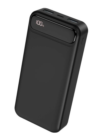 Buy Power Bank Fast Charge (PR-136) With Two USB Ports Digital Display -20000 mah - Black in Egypt