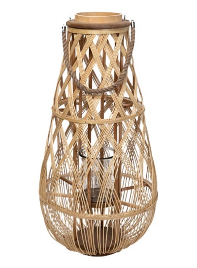 Buy Tall Bamboo Lantern, Natural - 75 cm in UAE