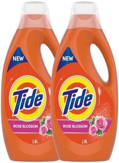 Buy Tide Automatic Power Gel, Rose Blossom Scent, 2X1.8L in UAE