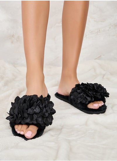 Buy Floral Applique Bedroom Slippers in Saudi Arabia