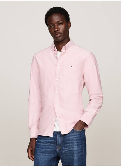 Buy Men's Heritage Regular Fit Oxford Shirt -  Pure Oxford cotton, Pink in UAE