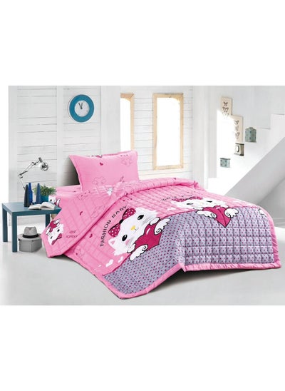 Buy Compressed bed comforter set consisting of 3 pieces with children's drawings in Saudi Arabia