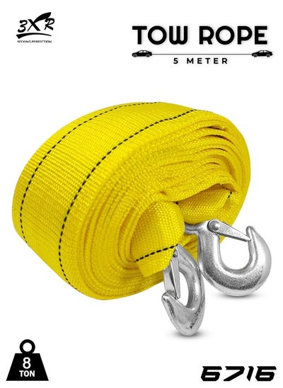 Buy 3XR Heavy Duty 5 Meter Tow Rope with 8 Ton Capacity Premium Nylon, Weather-Resistant for Reliable and Safe Towing 6716 in Saudi Arabia