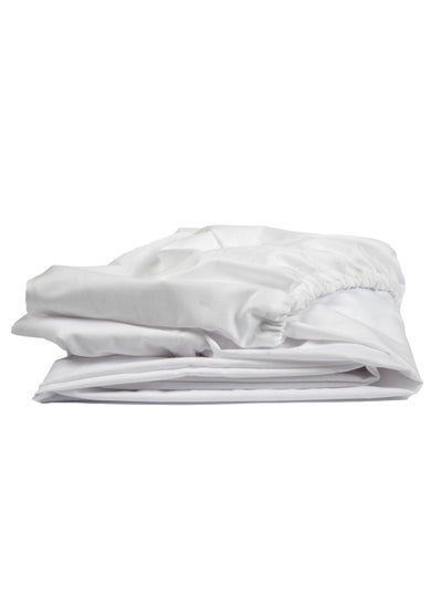 اشتري Fitted Sheet White 100x200 في مصر