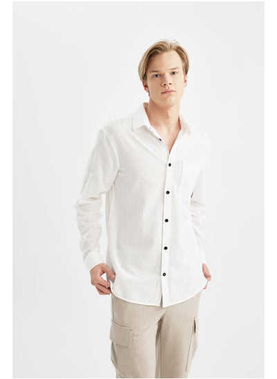 اشتري Man Regular Fit Woven Long Sleeve Shirt في مصر