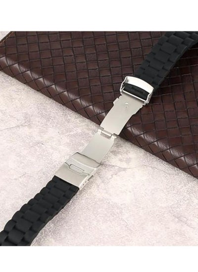 Buy Apple Watch Band49mm 45mm 44mm 42mm Watch Strap Band Waterproof Watches Band With Stainless Steel Buckle - Black in Egypt