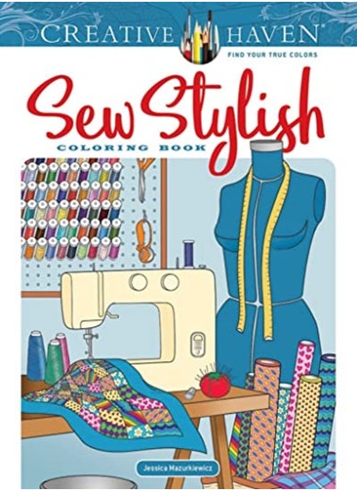 Buy Creative Haven Sew Stylish Coloring Book in UAE