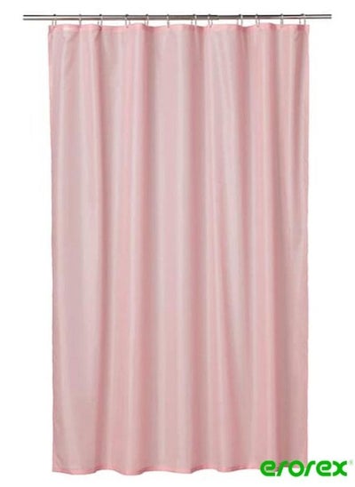 Buy Shower curtain light pink 180x200 cm in Saudi Arabia