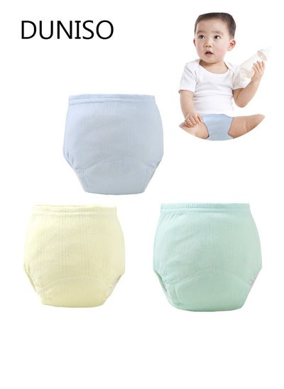 اشتري 3 Pcs 4 Layer Breathable Cotton Training Pants Training Underwear Pants Size L Suitable For 8-13 Kg Baby Girls Boys في السعودية