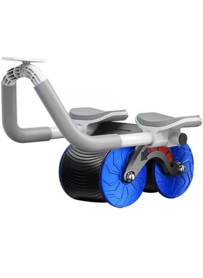 Buy Automatic Rebound Abdomminal Wheel Ab Abdominal Muscle Exercise Roller with Timer Elbow Support Mute Fitness Equipment for Core Workout Home Office Gym in Saudi Arabia