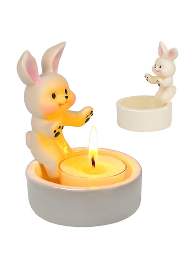 اشتري Rabbit Candle Holder Rabbit Tea Light Candle Holders Rabbit Warming Paws Candle Holder Candles Holders Home Party Weddings Gift Cute Candles Holder Home Accessories for Rabbit Lovers في الامارات