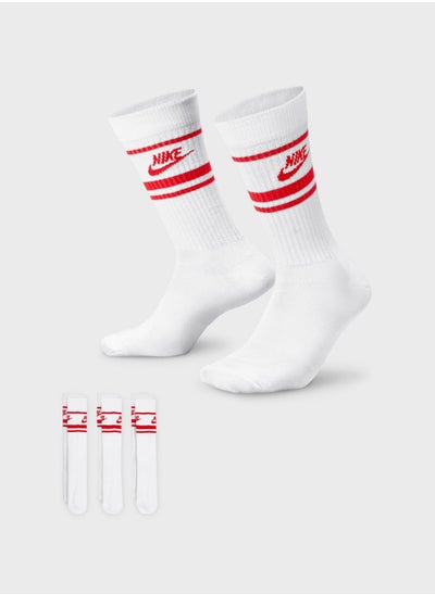 Buy 3 Pack Everyday Essential Crew Socks in Saudi Arabia