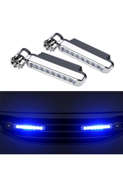 اشتري Wind Power Daytime Running Light 1 Pair 8LEDs Car Universal Wind Energy Powered Daytime Running Light Auxiliary Lamp Automobile Decorative Lamp No Need External Power Supply-Blue في السعودية