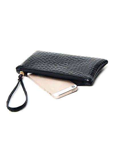 Buy Faux Leather Purse Black in UAE