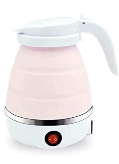 Buy Foldable Electric Kettle, 400W Portable 0.6L Electric Kettle, Camping Travel (Pink) in UAE