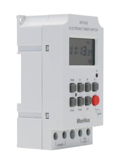 Timer,Digital Timer Switch,AC 220V 25A Digital Programmable Timer Din ...