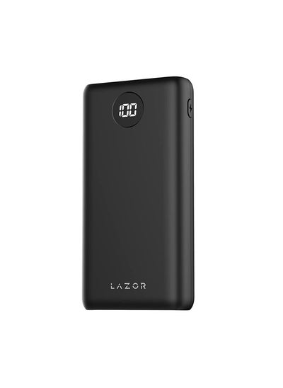 Buy Lazor Vogue 20000mAh Power Bank LED Power Level Display Black in UAE