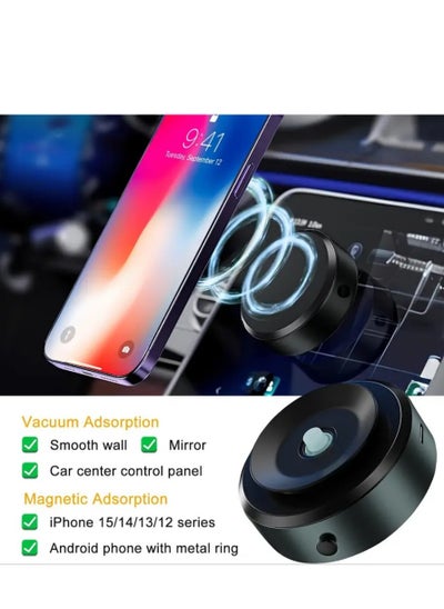 اشتري Car Suction Cup Phone Holder Vacuum Adsorption Phone Tablet Mount 360° Rotatable Universal Windshield Phone Holder في السعودية