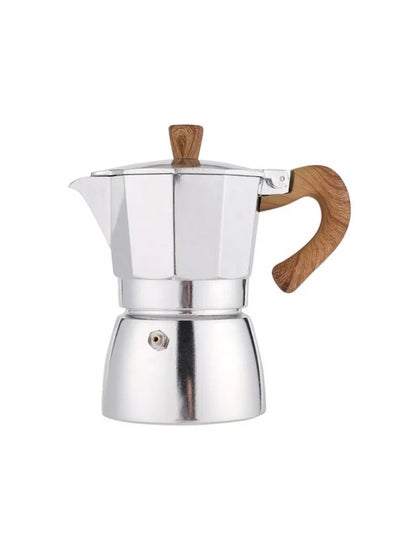 اشتري Liying Stovetop Espresso Maker Moka Pot (6cup), Leak-Proof, Perfect for Authentic Cuban & Italian Style Espresso (Silver) في الامارات