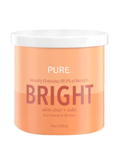 Buy Pure Bright White Citron and Violet Scented 2-Wick Jar Candle 16 oz 46291662 in Saudi Arabia