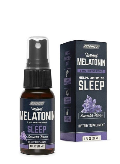 اشتري Onnit Melatonin Instant Mist Liquid Sleep Aid Spray - 1mg, 3mg, 5mg per Serving options - Lavender في الامارات