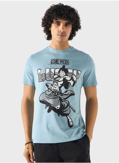 Buy One Piece Graphic Print T-Shirt in Saudi Arabia