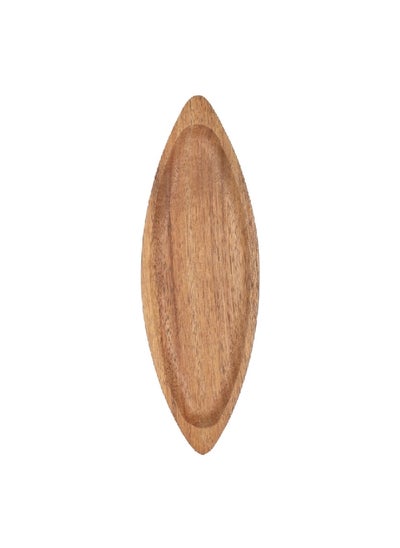 Buy Elegant Design Oval Shaped Acacia Serving Plate Brown 2 x 9.6 x 29.5 cm AW19-X041-M in Saudi Arabia