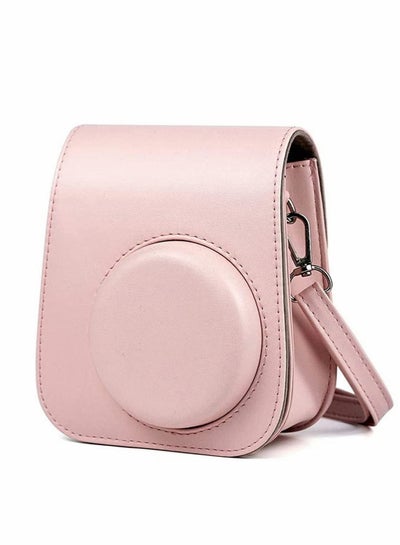 Buy Case for Fujifilm Instax Mini 11 Case PU Leather Instant Camera Cover with Adjustable Strap, Designed Cover for Fujifilm Instax Mini 11 Instant Camera Bag, Blush Pink in Saudi Arabia