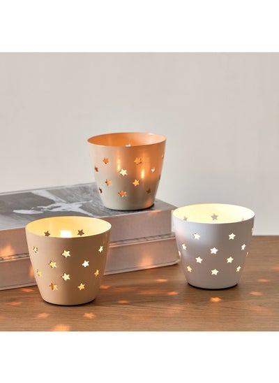 اشتري Calot 3-Piece Metal Votives Set 8.5 x 7.5 x 8.5 cm في السعودية